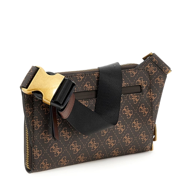 Τσαντάκι Μέσης GUESS Milano Flat Bumbag HMMILOP5214 Καφέ