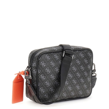 Τσάντα GUESS Milano Crossbody Double ZIp HMMILOP5422 Μαύρο