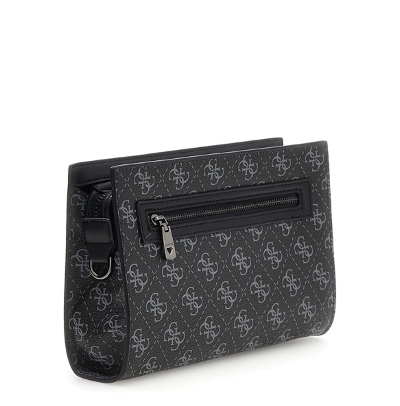 Τσαντάκι Χειρός GUESS Milano Clutch HMMILOP6157 Μαύρο