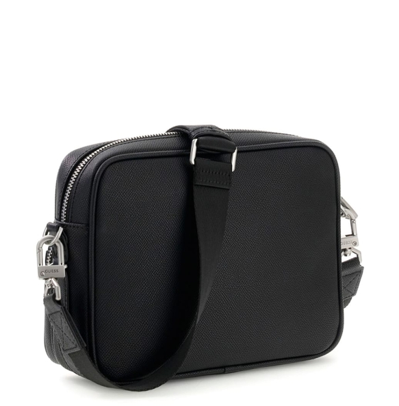Τσάντα GUESS Milano Crossbody Double ZIp HMMISLP6422 Μαύρο Τσάντα GUESS Milano Crossbody Double ZIp HMMISLP6422 Μαύρο