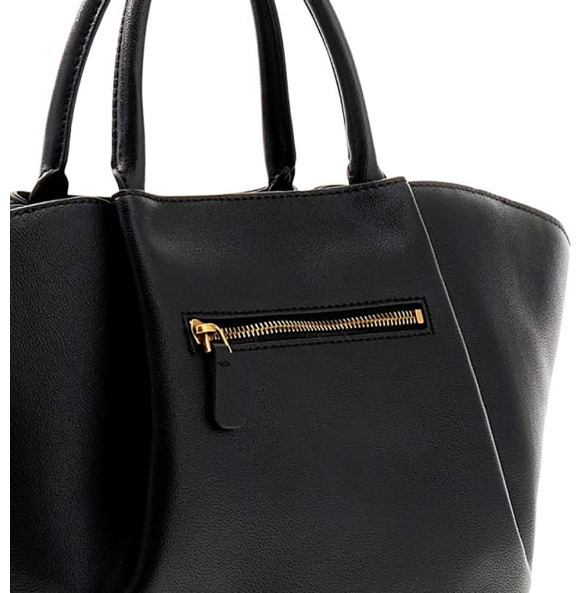 Τσάντα GUESS Allegra Girlfriend Satchel HWBG2237060 Μαύρο
