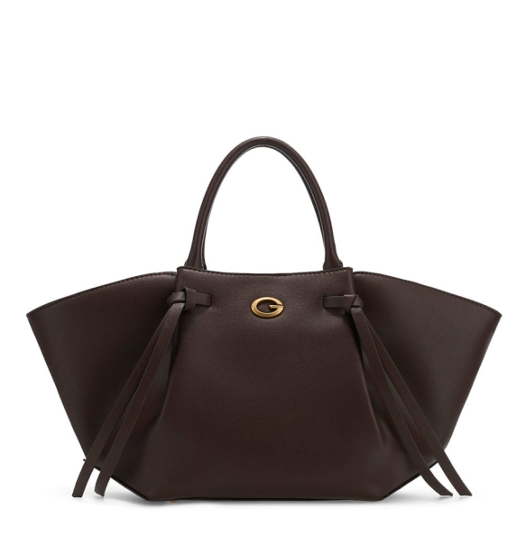 Τσάντα GUESS Allegra Girlfriend Satchel HWBG2237060 Καφέ
