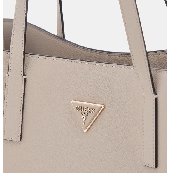 Τσάντα GUESS Meridian Girlfriend Tote HWBG6974230 Ιβουάρ
