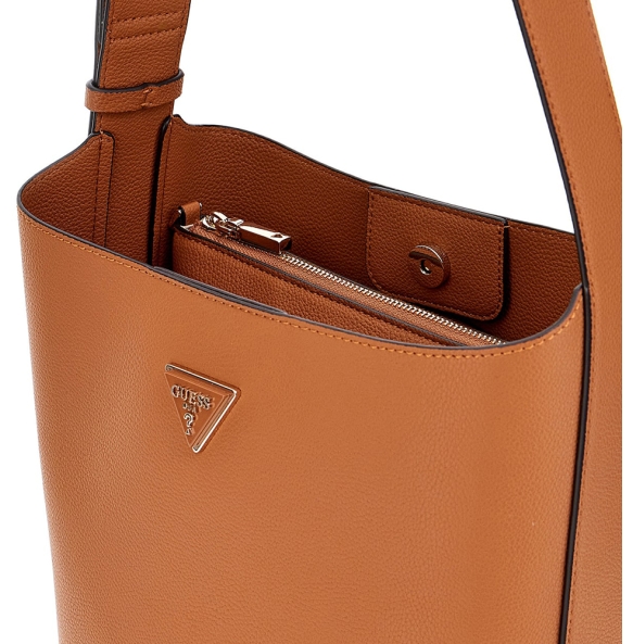 Τσάντα GUESS Meridian Bucket HWBG6974040 Καφέ