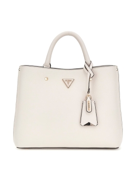 Τσάντα GUESS Meridian Girlfriend Satchel HWBG6974060 Ιβουάρ