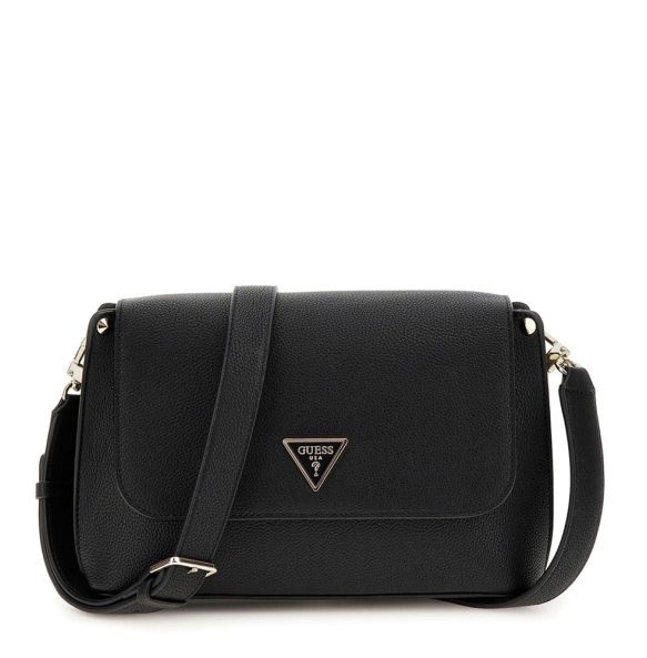 Τσάντα GUESS Meridian Flap Crossbody HWBG6974200 Μαύρο