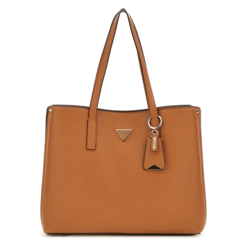 Τσάντα GUESS Meridian Girlfriend Tote HWPG9648230 Καφέ