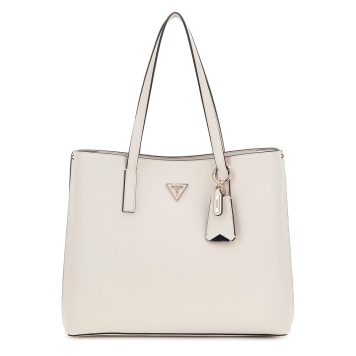 Τσάντα GUESS Meridian Girlfriend Tote HWBG6974230 Ιβουάρ