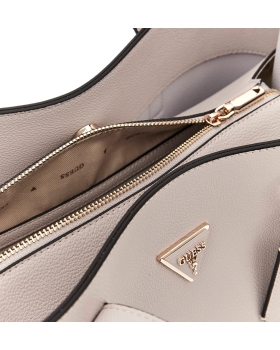 Τσάντα GUESS Meridian Girlfriend Tote HWBG6974230 Ιβουάρ