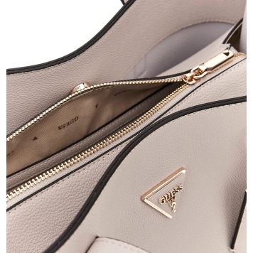 Τσάντα GUESS Meridian Girlfriend Tote HWBG6974230 Ιβουάρ