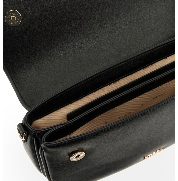 Τσάντα GUESS Dea Flap Shoulder Bag HWBG7993200 Μαύρο