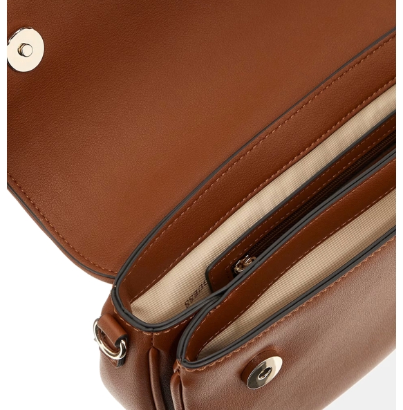 Τσάντα GUESS Dea Flap Shoulder Bag HWBG7993200 Καφέ