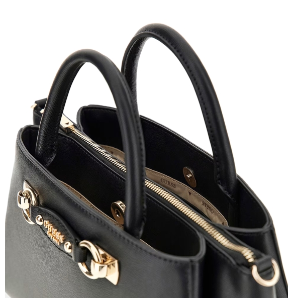 Τσάντα GUESS Mimina Girlfriend Satchel HWBG8015060 Μαύρο Τσάντα GUESS Mimina Girlfriend Satchel HWBG8015060 Μαύρο