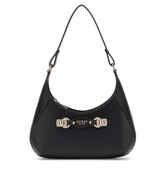Τσάντα GUESS Mimina Top Zip Shoulder Bag HWBG8015180 Μαύρο