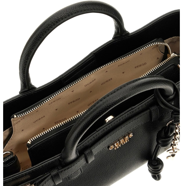 Τσαντάκι ώμου GUESS Gregoria Girlfriend Satchel HWBG8546060 Μαύρο