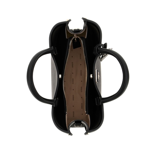 Τσάντα GUESS Meridian Girlfriend Satchel HWBG8778060 Μαύρο