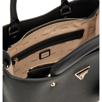 Τσάντα GUESS Meridian Girlfriend Satchel HWBG8778060 Μαύρο