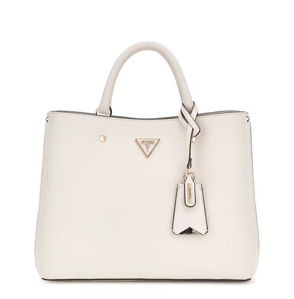 Τσάντα GUESS Meridian Girlfriend Satchel HWBG8778060 Ιβουάρ