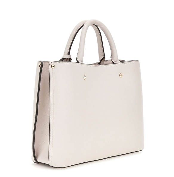 Τσάντα GUESS Meridian Girlfriend Satchel HWBG8778060 Ιβουάρ