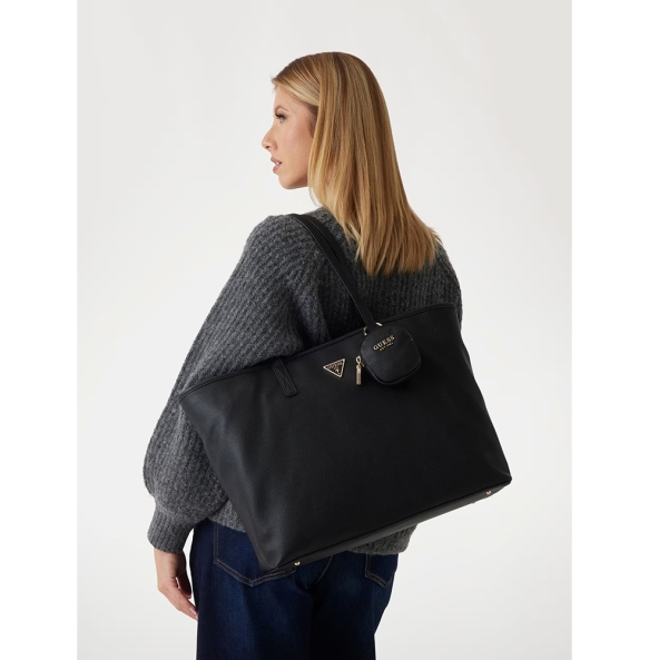 Τσάντα GUESS Power Play Large Tech Tote HWBG9006240 Μαύρο