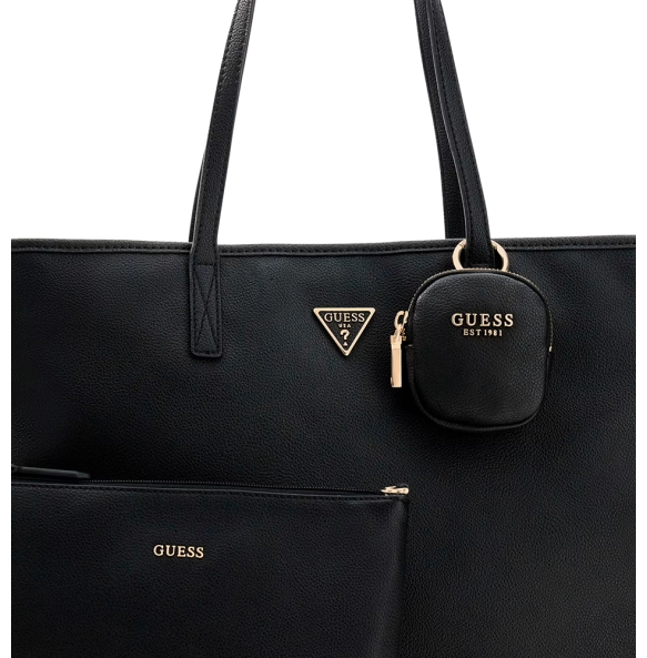Τσάντα GUESS Power Play Large Tech Tote HWBG9006240 Μαύρο