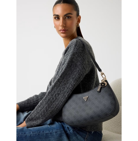 Τσάντα GUESS Noelle Top Zip HWBG9672250 Ανθρακί Τσάντα GUESS Noelle Top Zip HWBG9672250 Ανθρακί