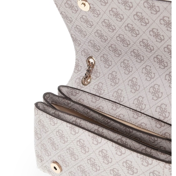 Τσάντα GUESS Noelle Convertible XBody Flap HWBG9672210 Μπεζ