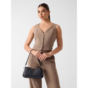 Τσάντα GUESS Noelle Shoulder XBody HWBG9672730 Ανθρακί