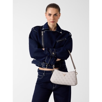Τσάντα GUESS Noelle Shoulder XBody HWBG9672730 Μπεζ