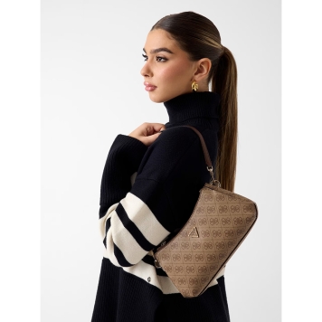 Τσάντα GUESS Noelle Shoulder XBody HWBG9672730 Καφέ