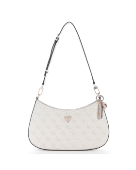 Τσάντα GUESS Noelle Top Zip HWBG9672180 Εκρού