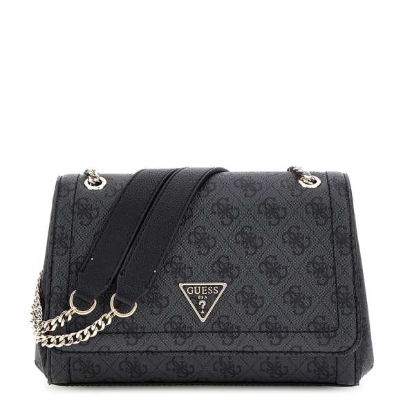 Τσάντα GUESS Noelle Convertible XBody Flap HWBG9672210 Ανθρακί Τσάντα GUESS Noelle Convertible XBody Flap HWBG9672210 Ανθρακί