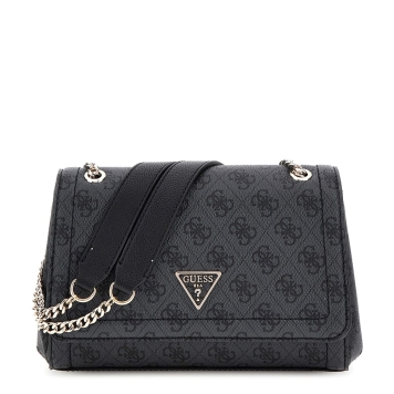 Τσάντα GUESS Noelle Convertible XBody Flap HWBG9672210 Ανθρακί