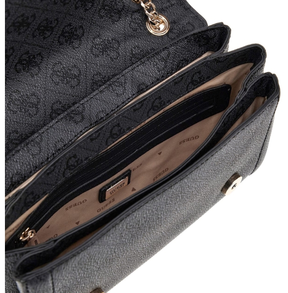 Τσάντα GUESS Noelle Convertible XBody Flap HWBG9672210 Ανθρακί Τσάντα GUESS Noelle Convertible XBody Flap HWBG9672210 Ανθρακί