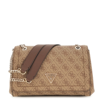 Τσάντα GUESS Noelle Convertible XBody Flap HWBG9672210 Καφέ