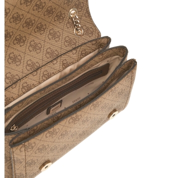 Τσάντα GUESS Noelle Convertible XBody Flap HWBG9672210 Καφέ