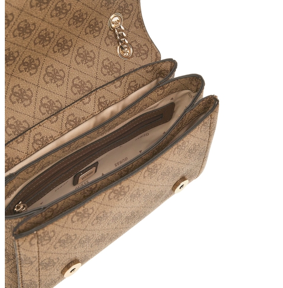 Τσάντα GUESS Noelle Convertible XBody Flap HWBG9672210 Καφέ