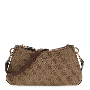 Τσάντα GUESS Noelle Shoulder XBody HWBG9672730 Καφέ