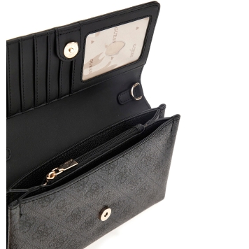 Τσάντα GUESS Noelle XBody Flap Organizer HWBG9672750 Μαύρο