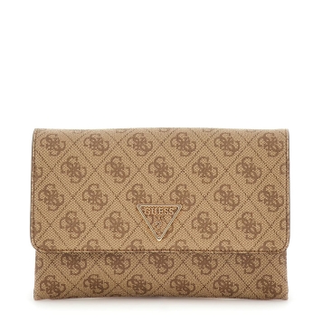 Τσάντα GUESS Noelle XBody Flap Organizer HWBG9672750 Μπεζ