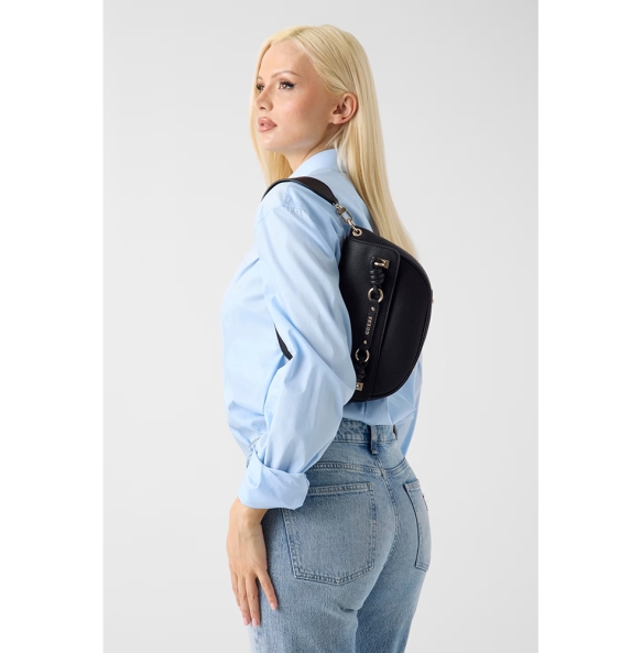 Τσάντα GUESS Camelia Flap Shoulder Bag HWBG9742190 Μαύρο