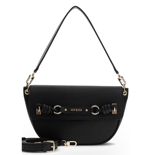Τσάντα GUESS Camelia Flap Shoulder Bag HWBG9742190 Μαύρο