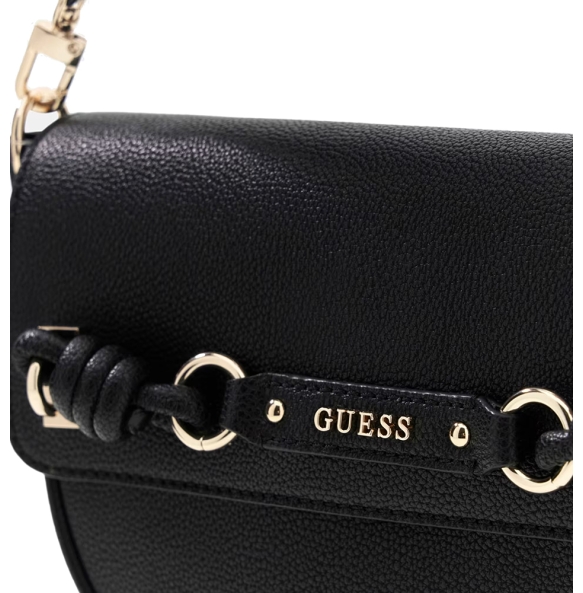 Τσάντα GUESS Camelia Flap Shoulder Bag HWBG9742190 Μαύρο