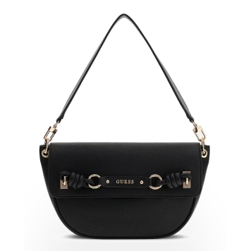 Τσάντα GUESS Camelia Flap Shoulder Bag HWBG9742190 Μαύρο