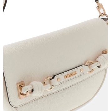 Τσάντα GUESS Camelia Flap Shoulder Bag HWBG9742190 Ιβουάρ