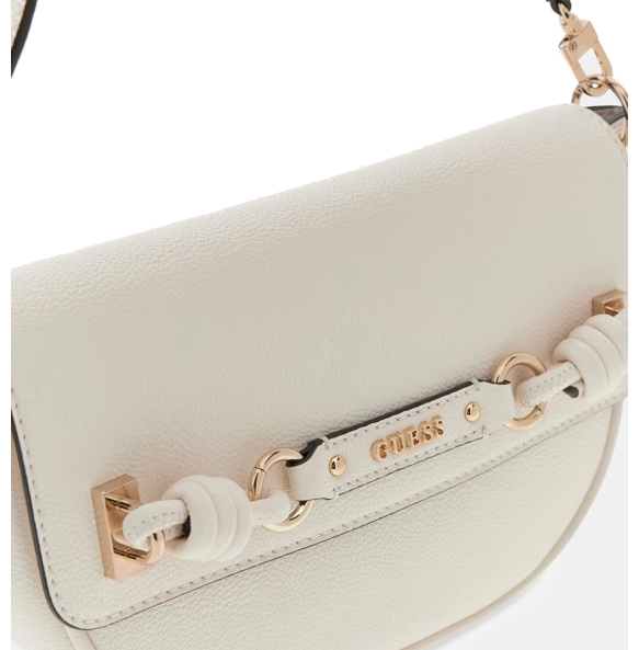Τσάντα GUESS Camelia Flap Shoulder Bag HWBG9742190 Ιβουάρ