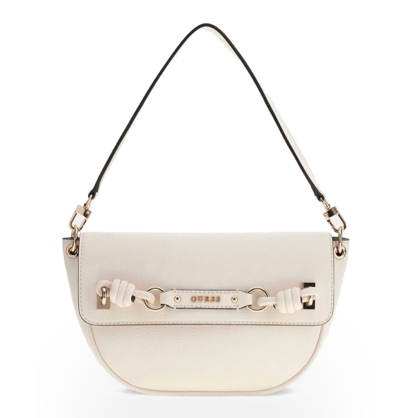 Τσάντα GUESS Camelia Flap Shoulder Bag HWBG9742190 Ιβουάρ