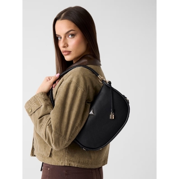 Τσάντα GUESS Danya Hobo Shoulder Bag HWBG9918010 Μαύρο