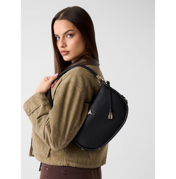 Τσάντα GUESS Danya Hobo Shoulder Bag HWBG9918010 Μαύρο