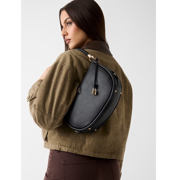 Τσάντα GUESS Danya Hobo Shoulder Bag HWBG9918010 Μαύρο